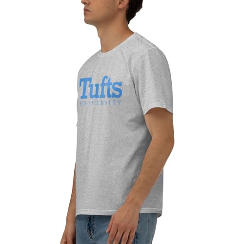 Tufts University Men's 170g Combed Cotton Short Sleeve T-Shirt Black3