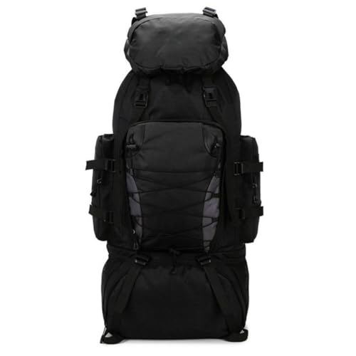Mochila Trilha Viagem Reforcada 90l Mochila Camping Cargueira Mochila Masculina Impermeável(3605-Preto)