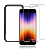 SijiRuge iPhone SE3/SE2用 ガラスフィルム 2枚入「ガイド枠付き/ケースに干渉しない」 iPhone SE 第3/2世代 iPhone7/8 用 保護フィルム 日本旭硝子製素材 指紋防止 硬度9H 飛散防止 キズ防止 耐衝撃 ラウンドエッジ加工 iPhone SE3 フィルム