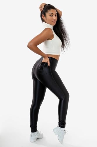 RSAAH300 The Disco Pant - High-Rise Waist, Form-Fitting, Shiny Nylon/Spandex4