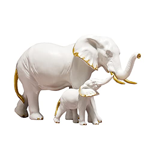 Elefanten-Skulptur,Handbemalte Harz Sammelfiguren für Heimdekoration Geschenk Cover