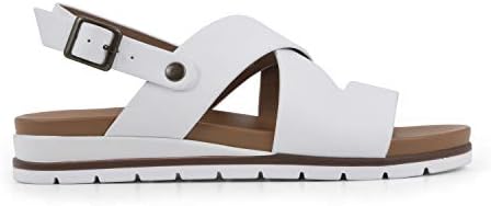 White Mountain Women's Discover White/Smooth Size 7M Wedge Sandal, 7 | Image 3