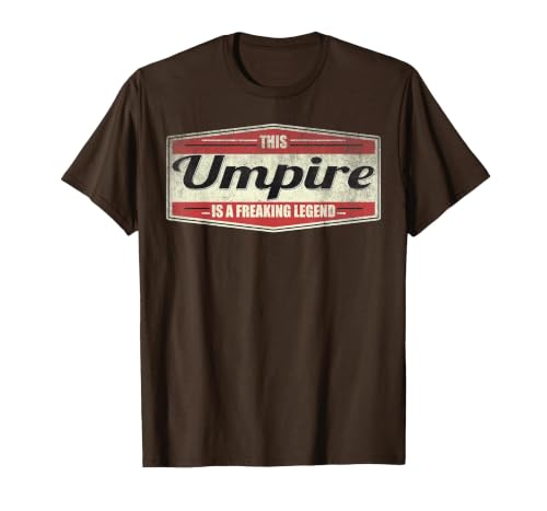 Funny Profession Quote Vintage Umpire T-Shirt, Men, Brown, Small