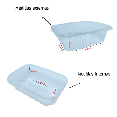 Embalagem Descartável Marmita Fitness Pote C Tampa 750ml 24u