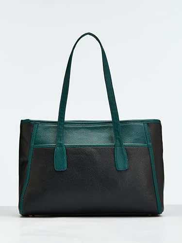 Image of Fargo Urbane Ivory Tote Bag for Women | Large Vegan Leather Handbag with 16-Inch Laptop Compartment, RFID Pockets, Zip Closure | Stylish Office, Travel Tote | Made in India