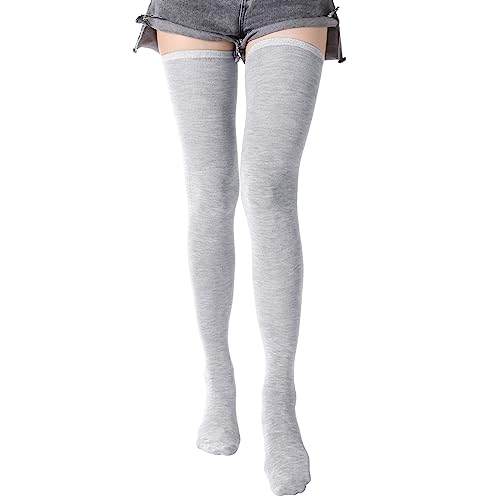 Image of DRESHOW Extra Long Thigh High Socks Striped Over Knee Socks for Women