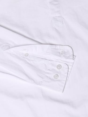 Image of Dennis Lingo Men's Cotton Solid Slim Fit Mandarin Collar Full Sleeves Casual Shirt