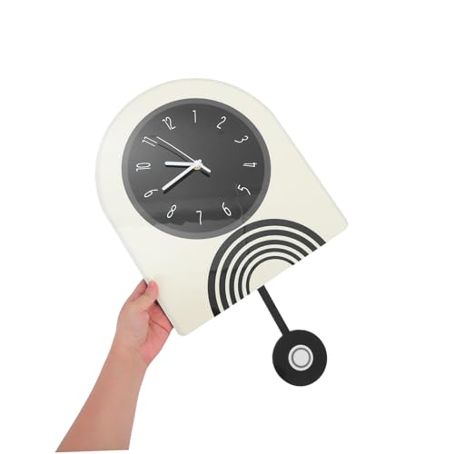 Horloge murale à pendule noire silencieuse et précise pour salon moderne - 5