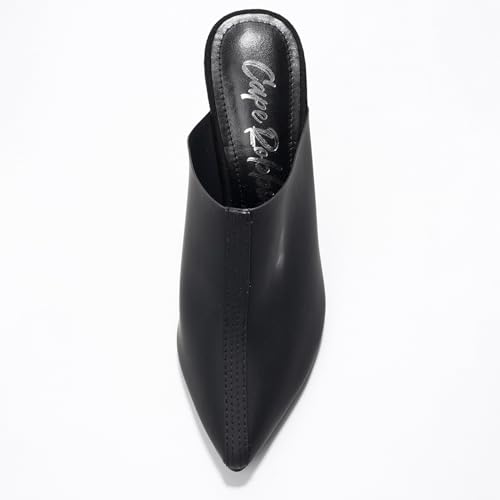 Slip On Closed Toe Wedge Heels for Women - Women's Pointed Toe Lightweight Comfort Stretch Fit Dressy Casual Shoes with Non-Slip Sole, Transparent Chunky Heel for Women (Carlie)4