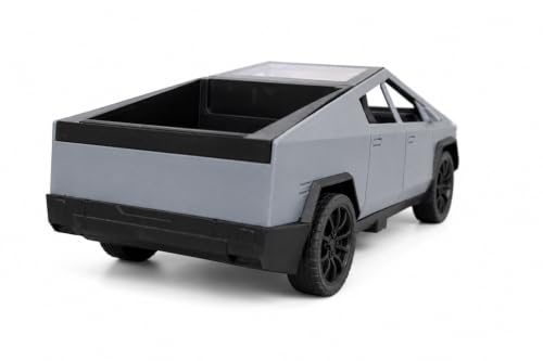 Image of Remote Control Cyber Truck RC Car for Kids | Rechargeable Battery | USB Charging | Forward, Reverse, Left & Right Steering | Realistic Futuristic Pickup Toy Car for Boys & Girls (Silver)