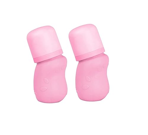 Miniatura 2 de Green Sprouts - Sprout Ware® Biberón hecho de plantas y vidrio 5 Oz. - Paquete de 2 (rosa)