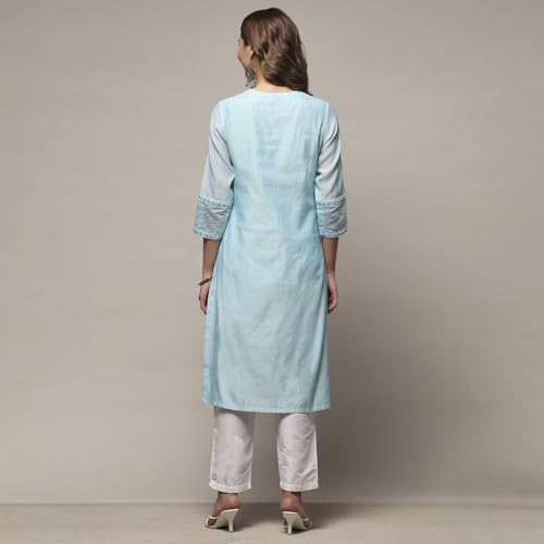 Image of BIBA Women Polyester Regular Fit Asymmetric Kurta