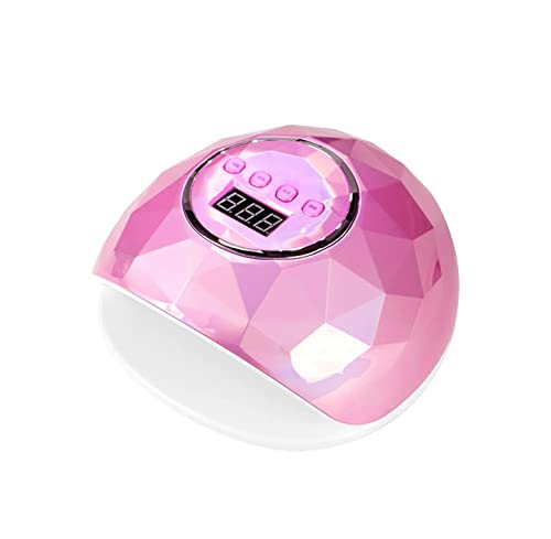 Secador de Uñas de 86W, con 39 Luz LED, Sensor Automático y 4 Temporizador (Rosa)