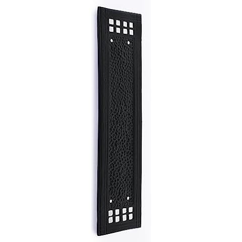 SKANDH Iron Rectangle Push Plate 12.1 X 3.1 X 2.2 Inch for Door (Black Antique) Cover