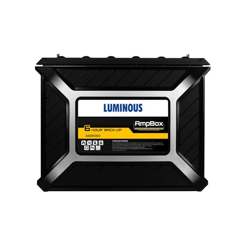 Image of Luminous Ampbox AB36060 Gel Battery for Home, Office & Shops | Tall Tubular Battery | 6hr Backup | Maintenance Free | German Technology | Durable & Reliable | 60 Months Warranty by Luminous