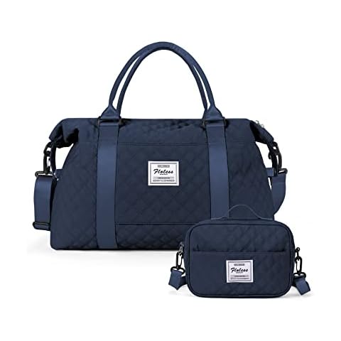 Ryanair Cabin Bags 50x40x20Maximum Size Carry On Bag Holdall Lightweight Cabin Luggage Under Seat Flight Travel Duffel Bag with Toiletry Bag&Wet Pocket Weekender Bags for Women Overnight Bag,Navy Blue Cover