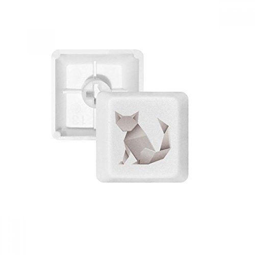 Clavier PBT Origami pour clavier mécanique personnalisé motif chat blanc multicolore R4