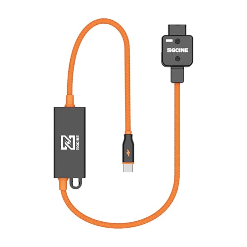 ZGCINE DT-PD 20�C���` D-Tap to USB-C PD�o�����[�d�P�[�u�� | 65W �����[�d V�}�E���g�o�b�e���[ �~���[���X�J���� �g�ѓd�b�p | 180°��]�\��D�^�b�v �i�C�����ґg - ����-50cm