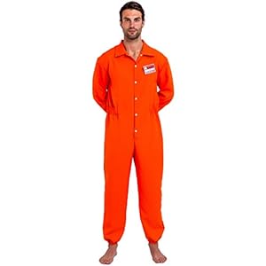 Spooktacular Creations Gevangene Jumpsuit Oranje Gevangenis Ontsnapt Gevangene Gevangene Gevangenis Overall, Kostuum met…