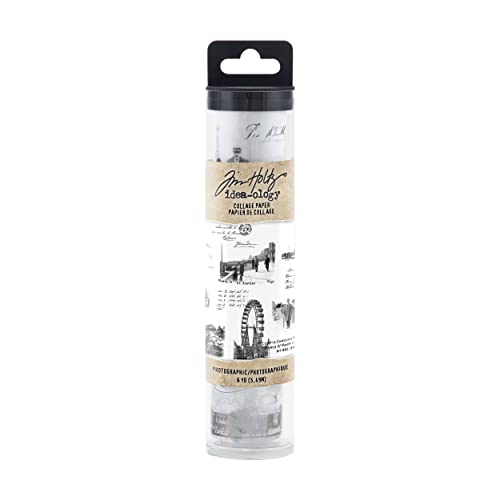 Papier collage Tim Holtz Advantus Idea-Ology photographic noir 6"x6yds pour loisirs créatifs