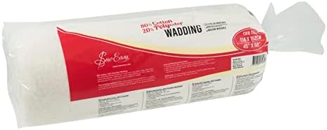 Sew Easy Batting, Cotton Blend, 182.9 x 228.6cm 72 x 90 (NLW.202)