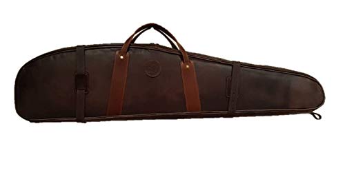 CAZA Y AVENTURA Funda Doble en Cuero para Rifles con Visor y  Separador Central 120 cm