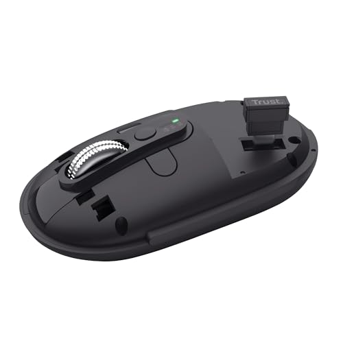 Trust Seron Souris sans Fil Molette Ultra-Rapide Bluetooth / 2.4 GHz, Noir