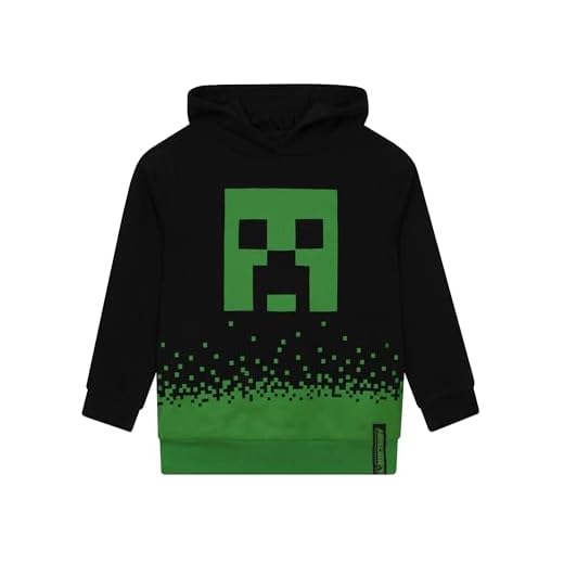 Minecraft Sudadera con Capucha niños | Sudadera con Capucha Creeper | Ropa de Juego para niños | 12-13 años