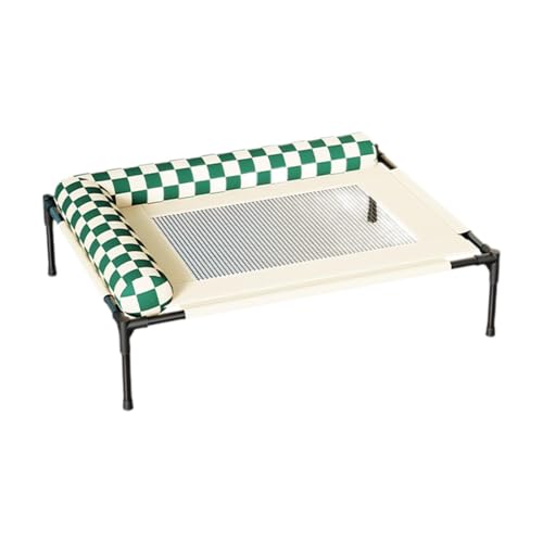 Lit surélevé pour chien contre le sol froid panier robuste lavable avec coussin L - 2