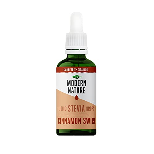 Modern Nature Cinnamon Swirl Flavour Drops, Liquid Stevia Sweetener 50ml