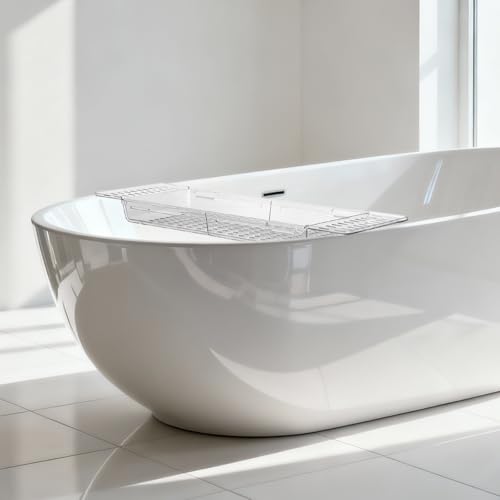 Support de rangement extensible pour salle de bain plateau rectangulaire en PET - 8