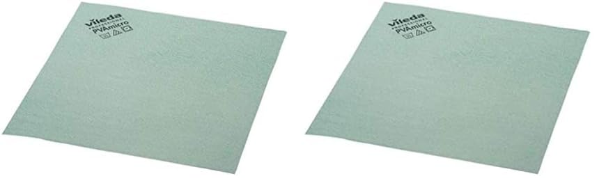 Vileda PVAmicro - Bayetas Microfibra Verde, 38 x 35 cm, 5 unidades (Paquete de 2)
