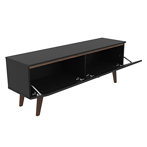 Rack Madesa Lima Com Pés Para Tv Até 50 Pol Rustic E Preto