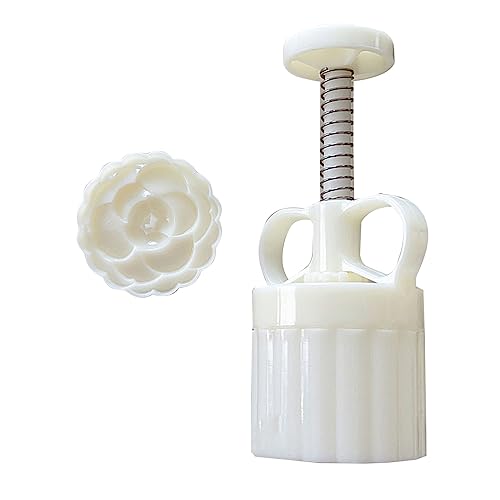 Camellia Flower Mooncakes Press Mold Cookie Stamps Mid Autumn Moon Cake Mold Decoration Tool for DIY Cookie Dessert Mold