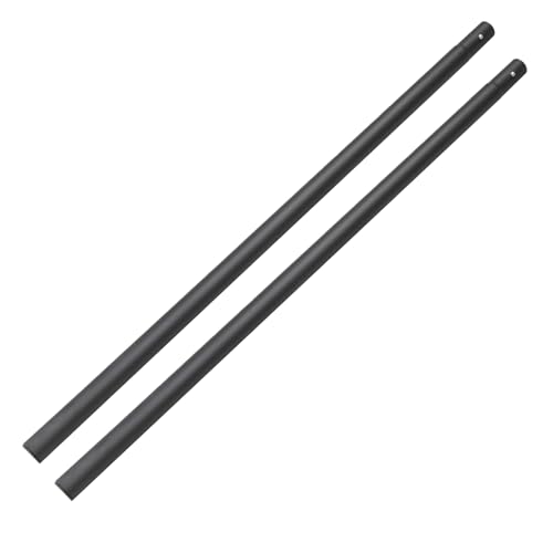 C-Hopetree 1.5in Outdoor Patio Replacement Extension Market Umbrella Lower Pole with Bullet Buckle Dark Gray Set of 2