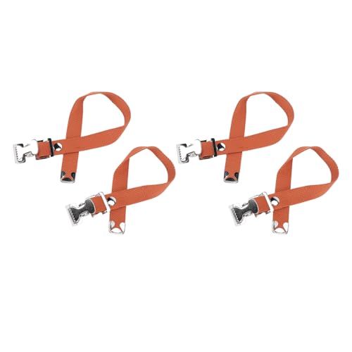 4 Pieces Drywall Stilts, Sancos Aluminum Stilts, Drywall Stilt Straps Flexible Nylon Aluminum Alloy Buckle Straps Kit (Brown)