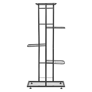 Plantenrek Potvertoningsplank Multifunctionele plantenrek voor balkondecoratie(black)