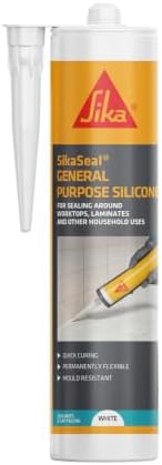 Sika SikaSeal General Purpose Silicone Sealant, White, 260ml