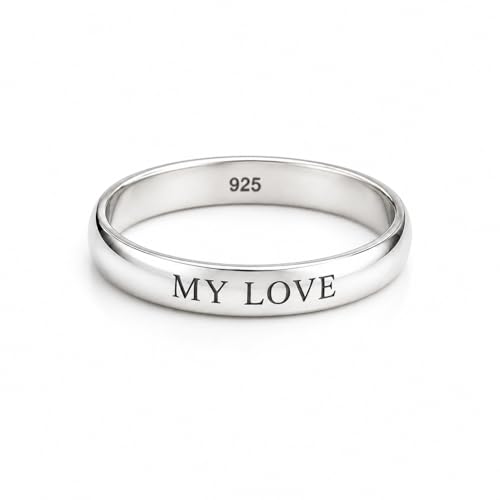 Image of Sechi 925 Sterling Silver Plain Customized Band Ring for Mens and Women | 925 Stamped Stacking Thumb Finger Ring Boys & Girls | Gift for him her | Chandi Ring | Thumb Ring | 6 Month Warranty