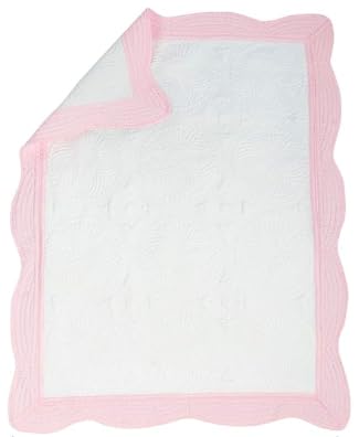 image for Generic Monogrammed Baby Quilt, First and Middle Name, with bow embroi