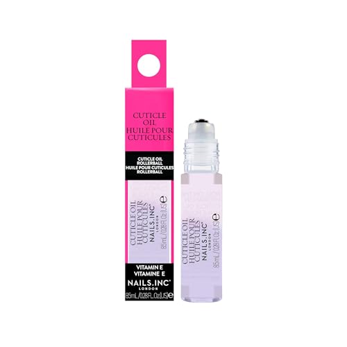 Nails Inc Vitamin E Cuticle Oil Rollerball, Strengthens Cuticles, Intense