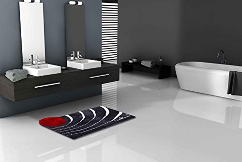 Grund Designer Bath Mat COLANI, Ultra Soft and Absorbent, Anti Slip, 5 Years Warranty, Colani 2, Bath Mat 60x100 cm, Anthracite