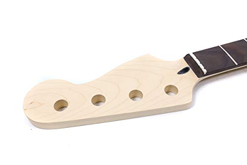 Electric Guitar Bass Neck 22 Fret 34 Inch Electric Guitar Replacement Maple Rosewood Fretboard Bolt On Heel 4 String Fine Guitar Parts #TOP3