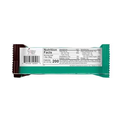 Image of NuGo Dark Chocolate Mint Chocolate Chip, 13g Protein Bar, Vegan, Gluten Free, Non-GMO, Kosher Pareve, 12 Count