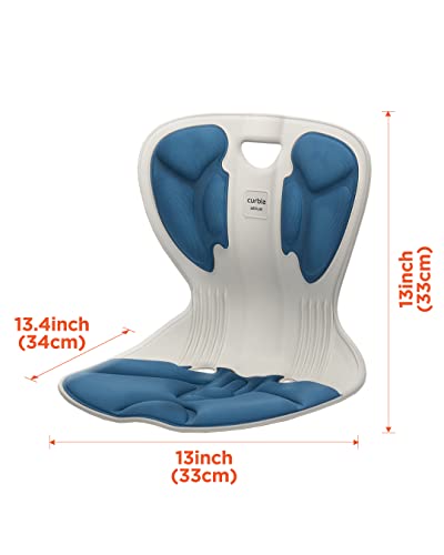 Curble Chair [Child] Ergonomic Chair Back Support, Small And Flexible Posture Corrector For Child And Preteen, Perfect For Yoga, Meditation, School, Desk, Floor Seat (Blue) #TOP7