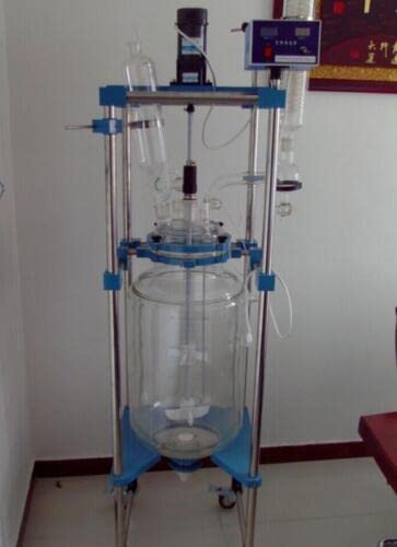 50L Jacketed Glass Chemical Reactor Vessel Explosion Proof Customizable