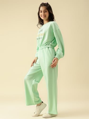Image of Li'l Tomatoes Girls Tracksuit Set| Winter Looper Sweatshirt with Pajama| Kids Casual Co-Ord Set| 9-16 Years