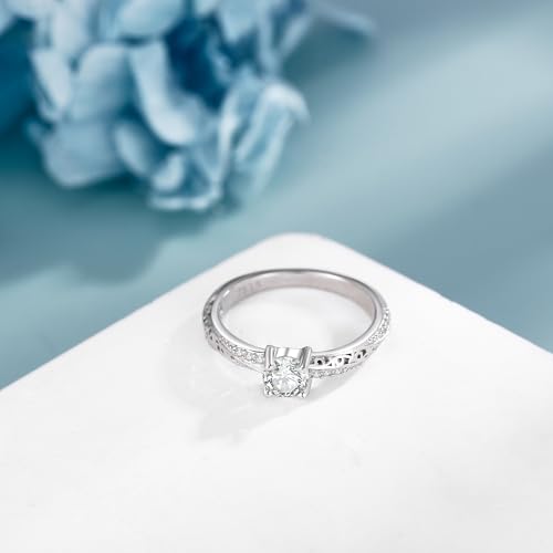 Engagement Rings for Women S925 Sterling Silver Moissanite Filigree Wedding Rings Anniversary Promise Rings for Her Women Wife Lover3