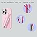 Rookii Lipstick Holder Phone Case,Silicone Holder with Lipgloss Holder for Phone Case with Lipgloss Holder, Adhesive Lip Gloss Balm Phone Card Holder for iPhone and Android (pink)