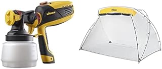 Wagner Spraytech FLEXiO 590 Handheld HVLP Paint Sprayer, Sprays Unthinned Latex, Includes Two Nozzles & M Large Spray Shelter with Built-in Floor & Screen, Portable Paint Booth for DIY Spray Painting